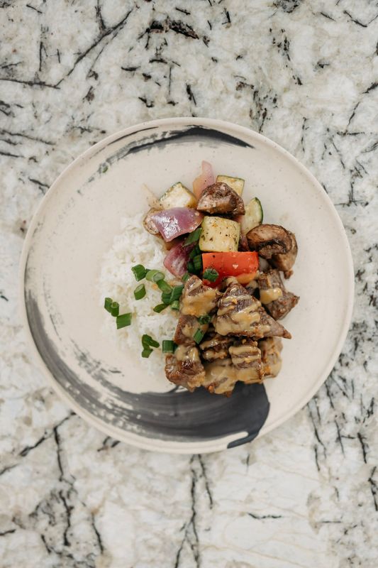 “Skewer-less” Steak Bowl