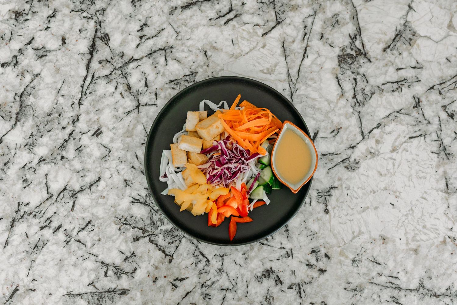 Vegetarian Rainbow Noodle Bowl