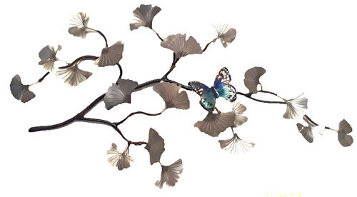 Wall Art - Bovano - Gingko Leaves and Butterfly