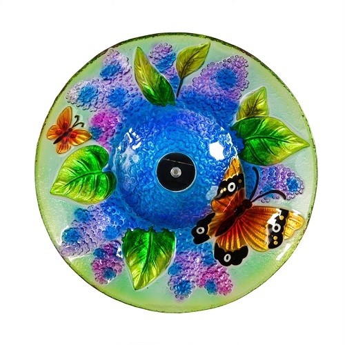 Birdbath Bowl - Solar Butterfly