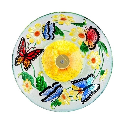 Birdbath Bowl - Solar Flight of Butterflies