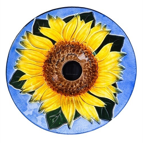 Birdbath Bowl - Solar Sunflower