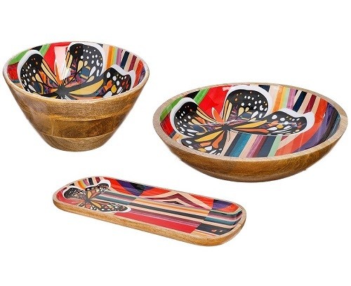 Butterfly Wood Bowl or Tray