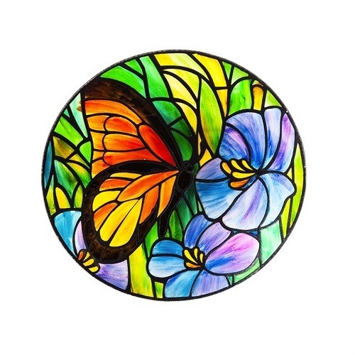 Birdbath Bowl - Art Nouveau Butterfly