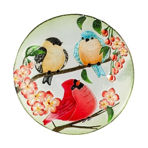 Birdbath Bowl - Trio of Birds