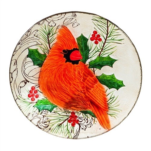 Birdbath Bowl - Large Cardinal