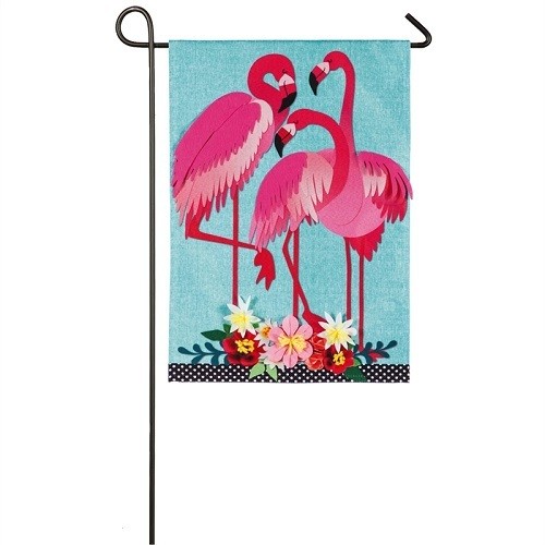 Garden Flag - Flamingo Garden