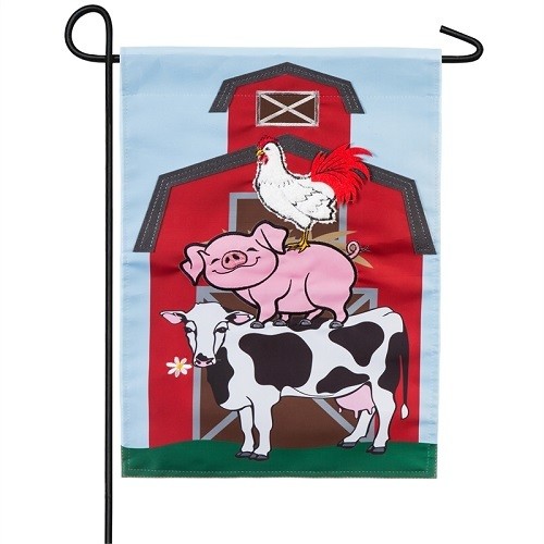 Garden Flag - Stacked Farm Animals