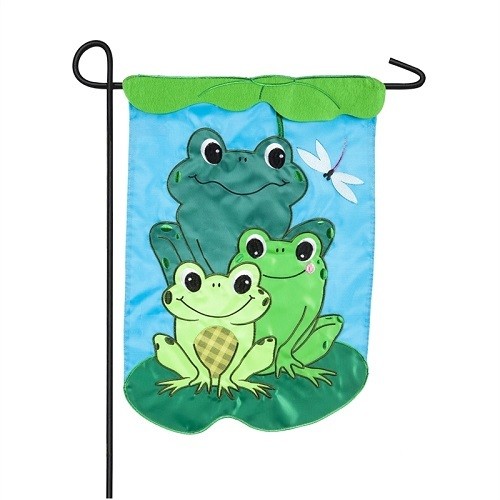 Garden Flag - Frog Family