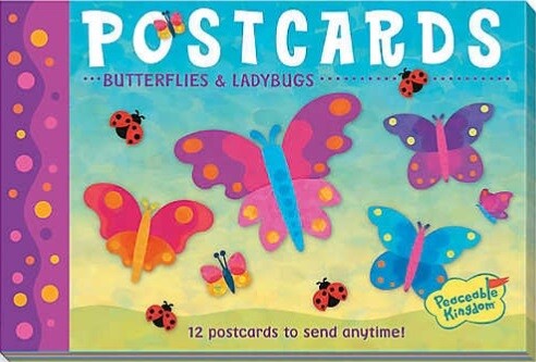 Postcard - Butterflies & Ladybugs