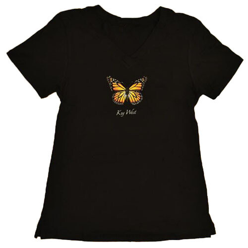 T-Shirt - Butterfly V-Neck