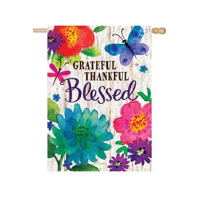 House Flag - Grateful Thankful Blessed