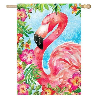 House Flag - Flamingo Floral