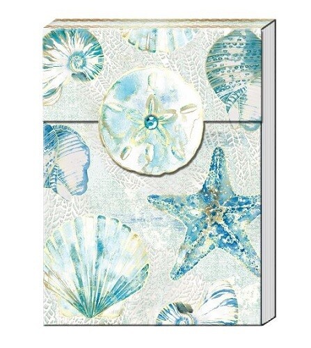 Small Note Pads - Sea Life &amp; Buildings, Style: Shells &amp; Starfish