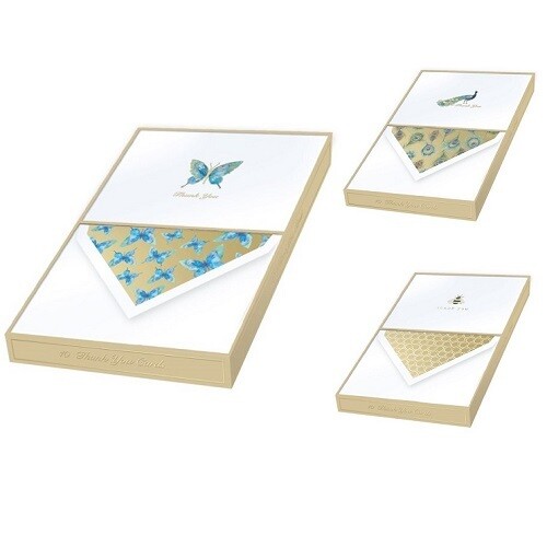 Note Cards - Thank You Butterfly, Bee or Peacock