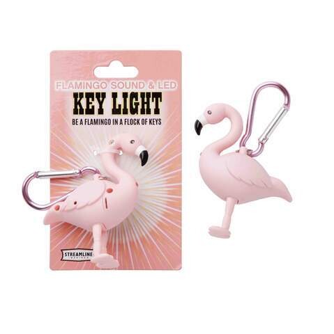 Keychain - Sound LED Light Flamingo