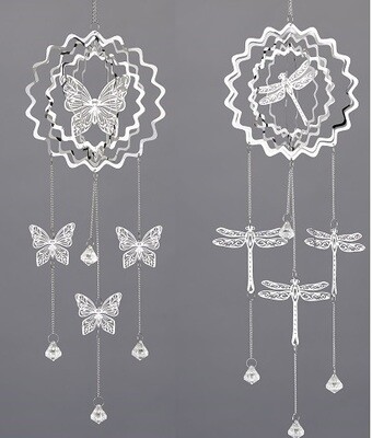 Wind Chime - Butterfly or Dragonfly Wind Spinner/ Wind Chime