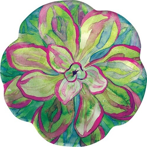Plate - Succulent Salad Plate 9&quot;, Style: Green