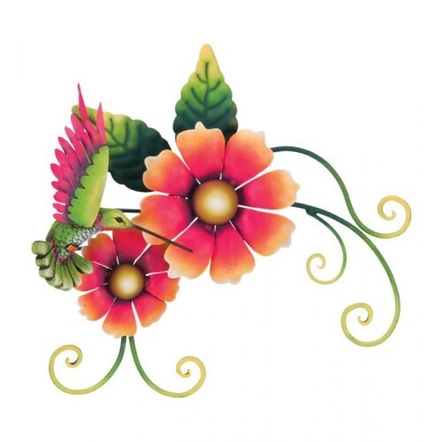 Wall Art - Hummingbird &amp; Flower