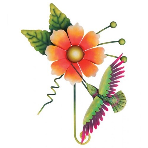 Wall Art - Hummingbird with Orange Flower
