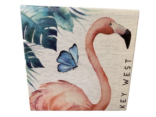 Wood Block - Key West Flamingo
