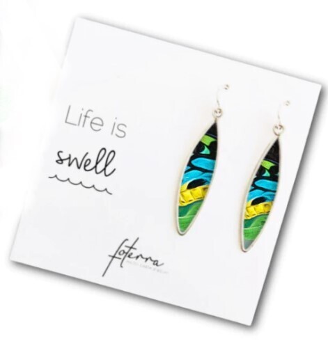 Earrings - Surf Rainbow in Silver or Gold