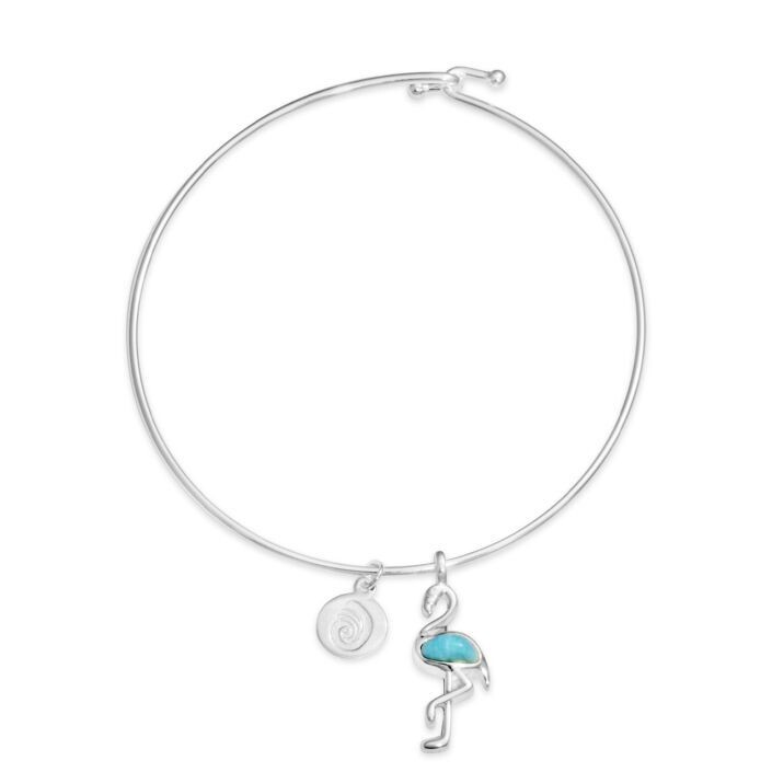 Dune Bangle - Larimar Flamingo