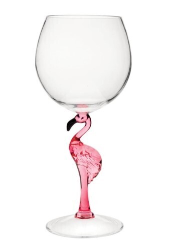 Wine Glass- Flamingo
