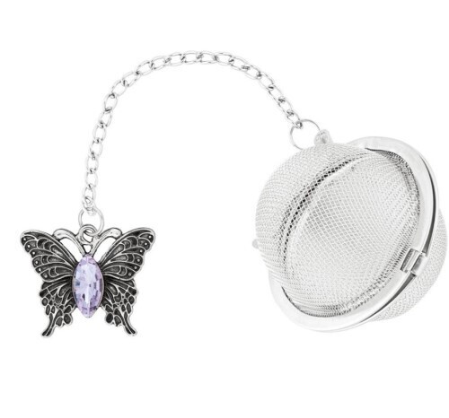 Tea Ball - Butterfly with Crystal