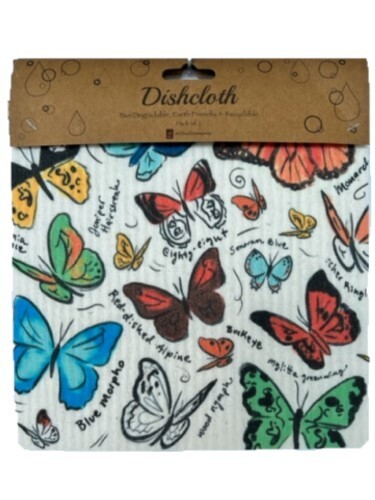 Dish Towel - Butterflies Set of 2