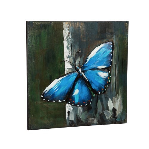Wall Art - Metal Butterflies Purple or Blue, Color: Blue