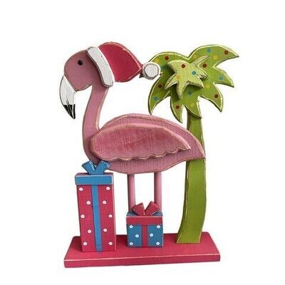 Decor - Wood Holiday Flamingo