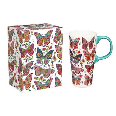 Mug - Multi Butterflies Latte