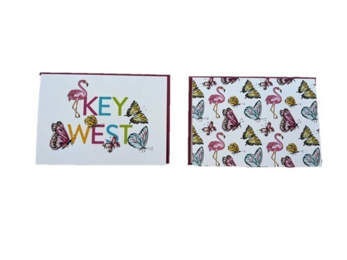 Note Cards - Key West Butterflies and Flamingos