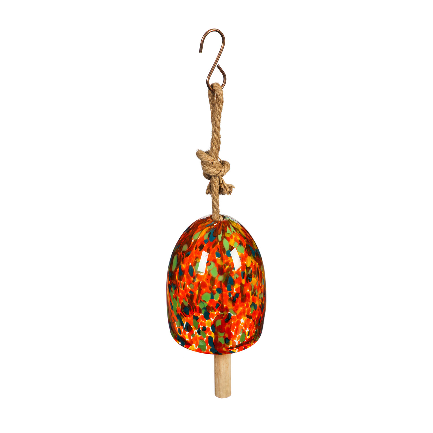 Wind Chime Glass Bell Orange