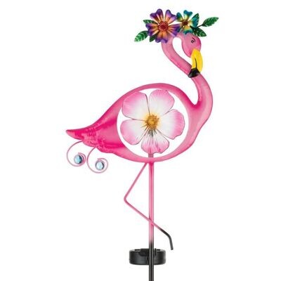 Solar - Stake Flamingo/Flower