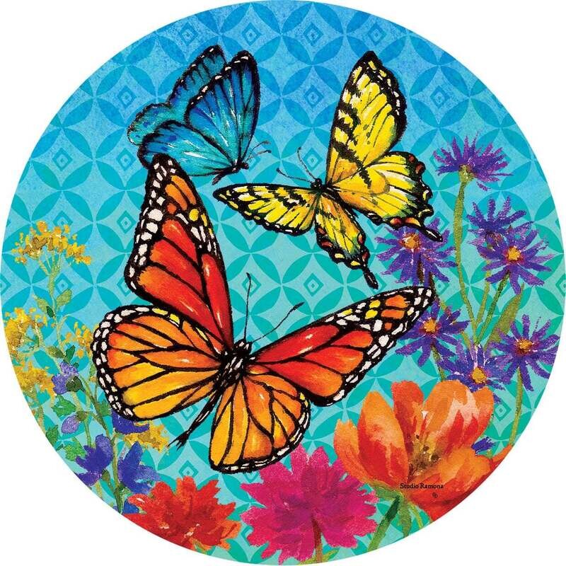 Suncatcher - Butterfly and Wildflowers