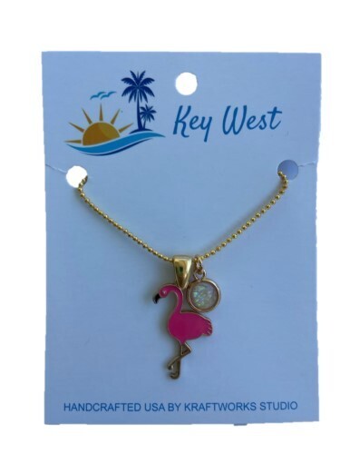 Necklace - Flamingo with Gem