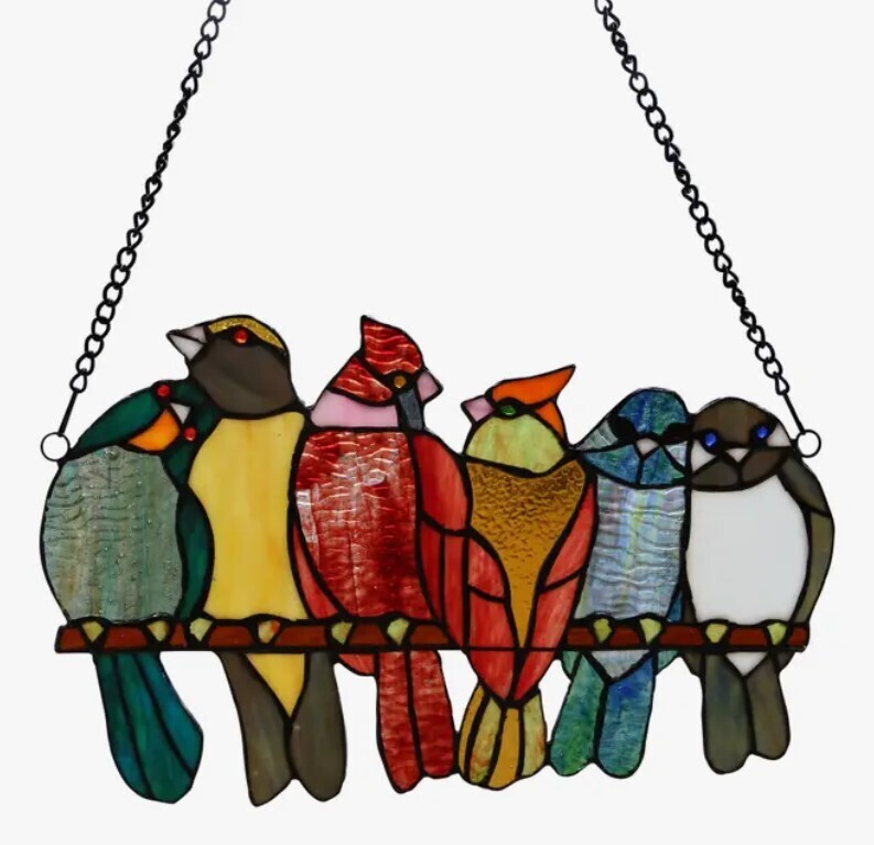 Stained Glass - Six Birds
