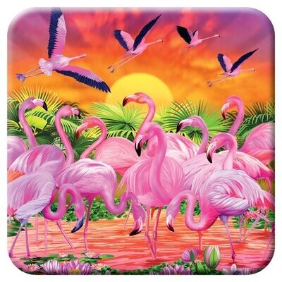 Coaster - 3D Flamingo