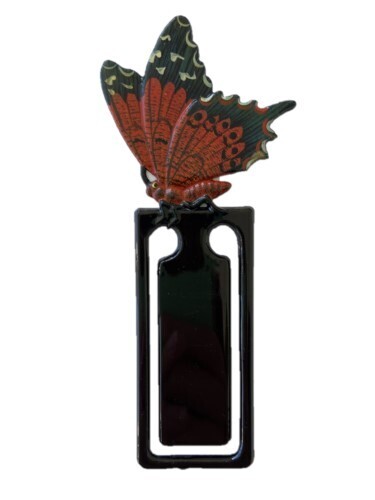 Bookmarks - Butterflies, Color: Red W/ Black Tips