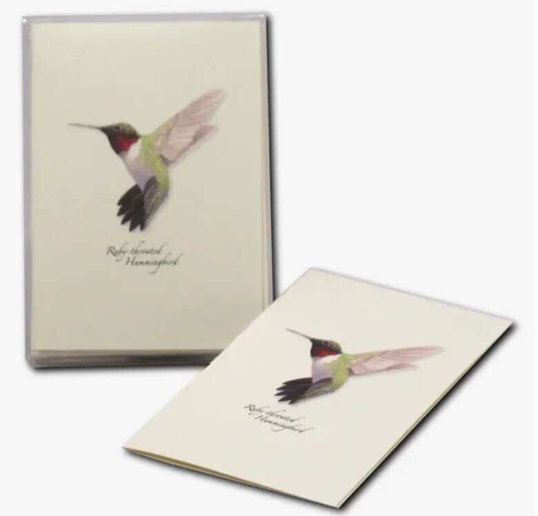 Notecards - Assortment, Style: Ruby-Throated Hummingbird