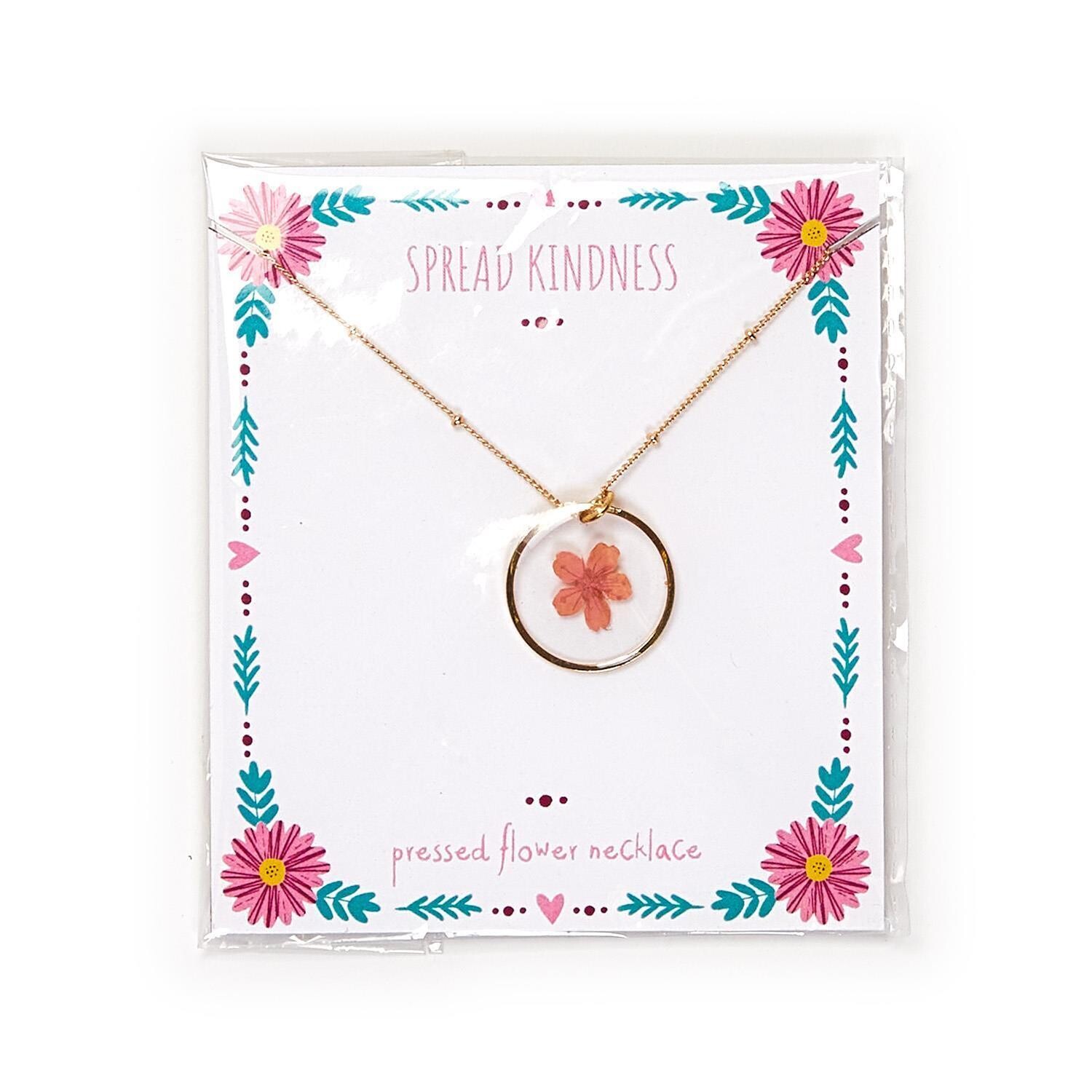 Necklace - Pressed Flowers, Style: Spread Kindness