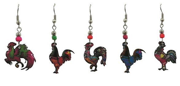 Earrings - Acrylic Chickens
