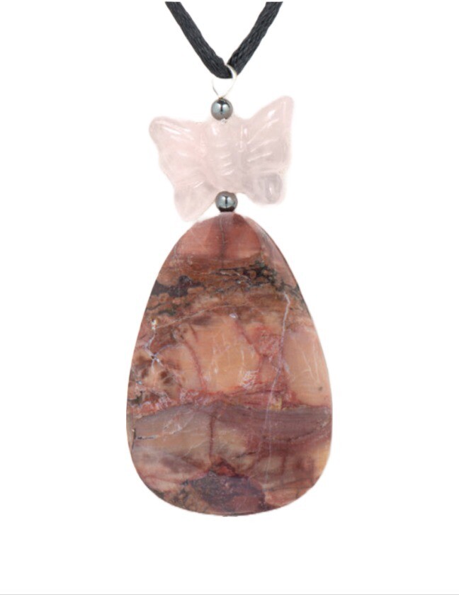 Necklace - Jasper Butterfly