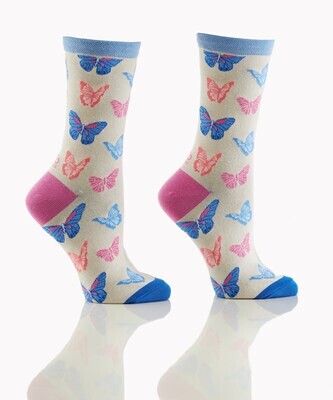 Socks - Butterfly Pink and Blue