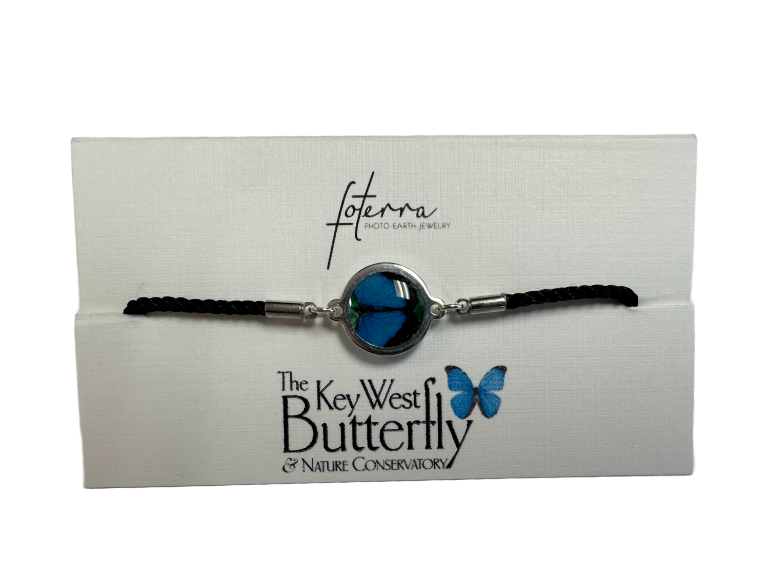 Bracelet - Slide Sterling Silver Blue Morpho