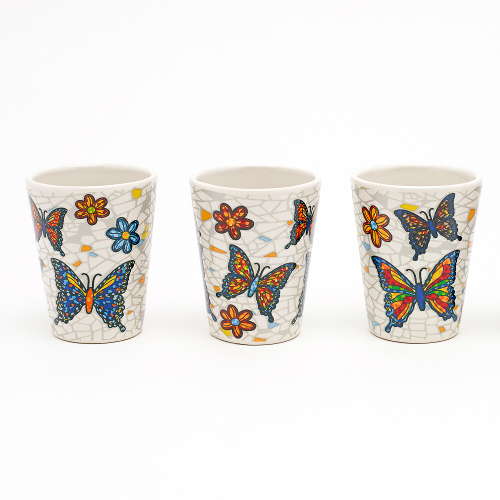 Shot Glass - Butterflies