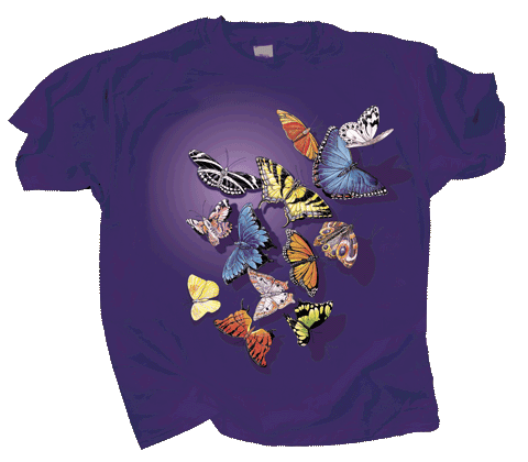 T-Shirt - Purple Butterfly Splash
