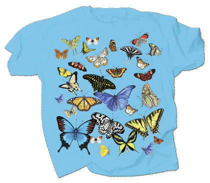 T-Shirt - Butterfly Glow, Size: Small